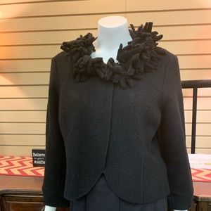 Black fringe cape